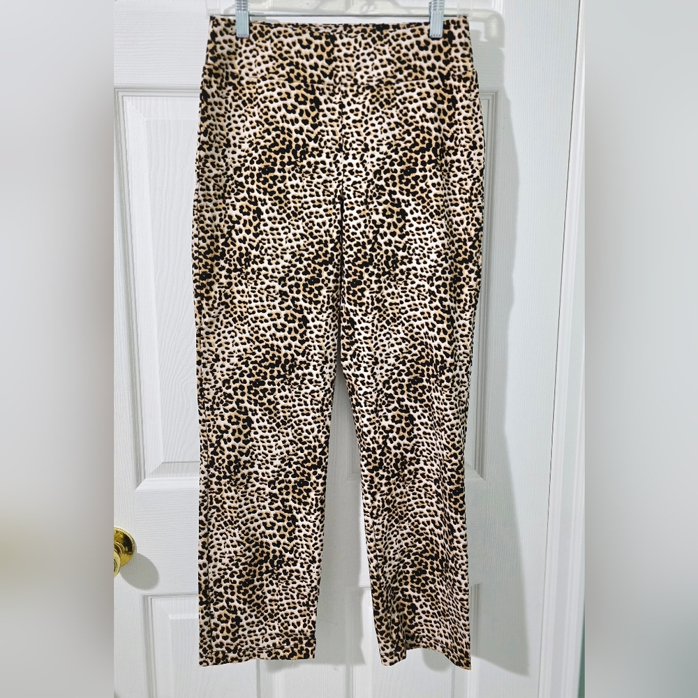 Studio Point Women's Leopard Print Pants Size S Petite